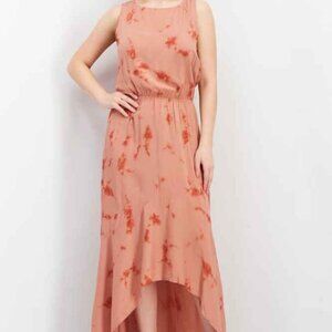 NWT NEW BB Dakota High Low Maxi Dress - Clay Red Tie Dye - Medium